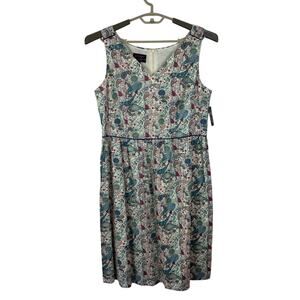 Lord & Taylor Liberty London Dress NEW 10 Cotton paisley sleeveless knee-length